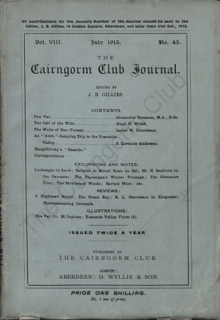 The Cairngorm Club Journal No 45 cover